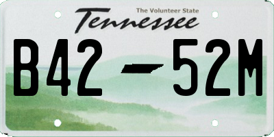 TN license plate B4252M