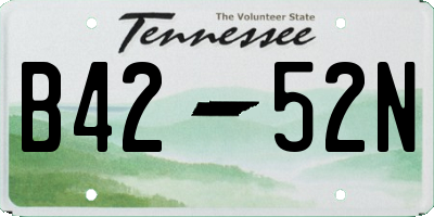 TN license plate B4252N