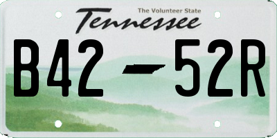 TN license plate B4252R