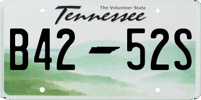 TN license plate B4252S