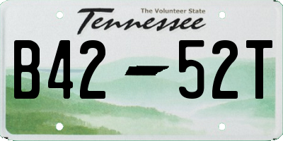 TN license plate B4252T