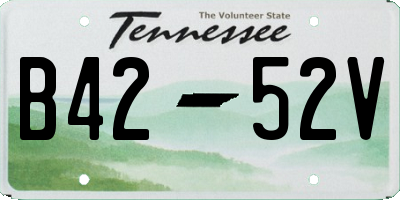 TN license plate B4252V