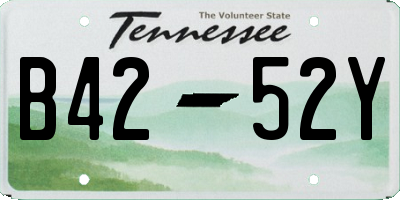 TN license plate B4252Y