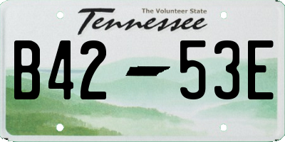 TN license plate B4253E
