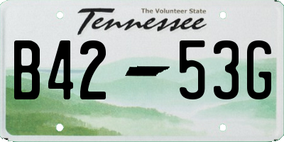 TN license plate B4253G