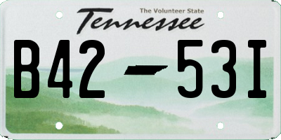 TN license plate B4253I