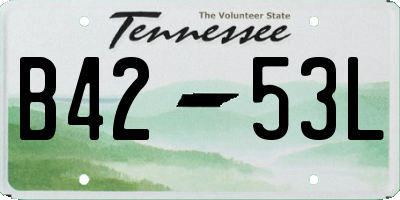 TN license plate B4253L