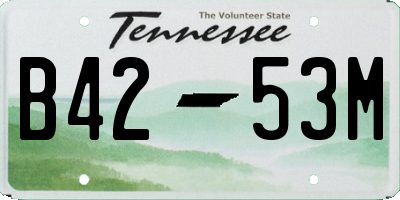 TN license plate B4253M
