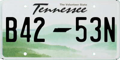 TN license plate B4253N