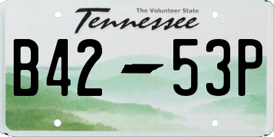 TN license plate B4253P