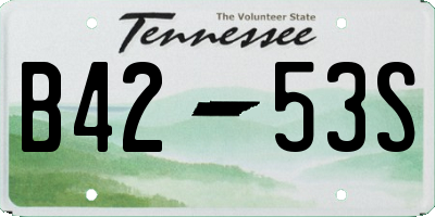 TN license plate B4253S