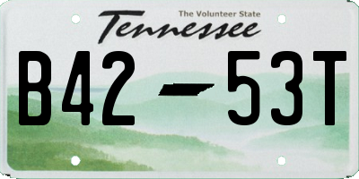 TN license plate B4253T