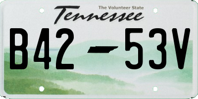 TN license plate B4253V