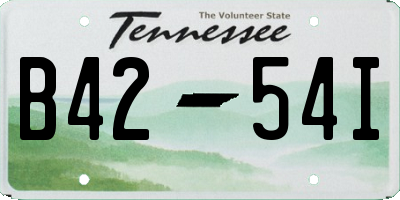 TN license plate B4254I