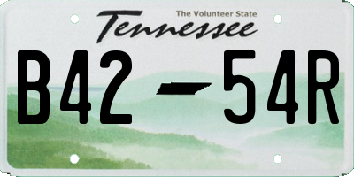 TN license plate B4254R