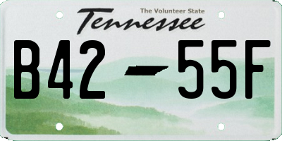 TN license plate B4255F