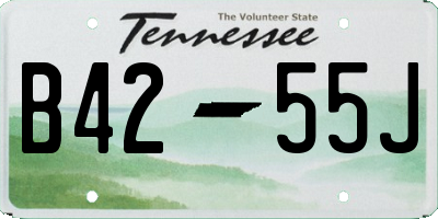 TN license plate B4255J