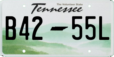 TN license plate B4255L