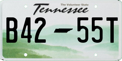 TN license plate B4255T