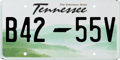TN license plate B4255V