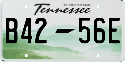 TN license plate B4256E