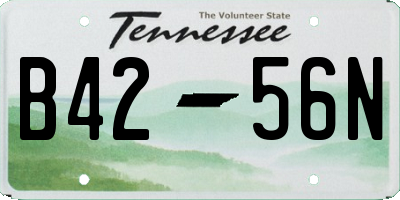 TN license plate B4256N