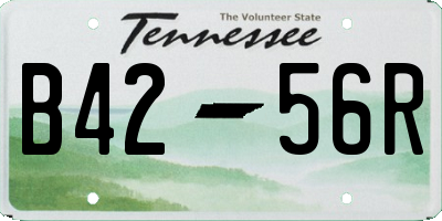 TN license plate B4256R