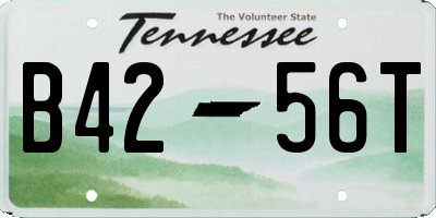 TN license plate B4256T