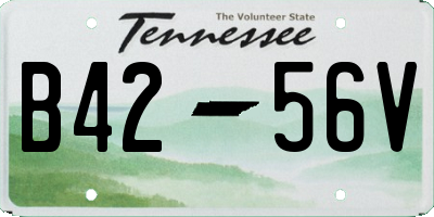 TN license plate B4256V