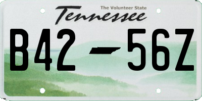 TN license plate B4256Z