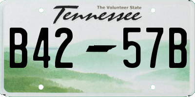 TN license plate B4257B