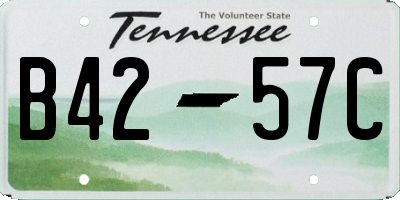 TN license plate B4257C