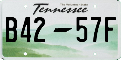 TN license plate B4257F