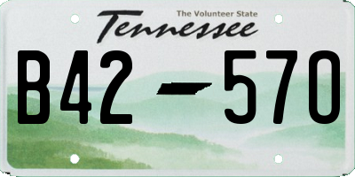 TN license plate B4257O
