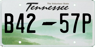 TN license plate B4257P