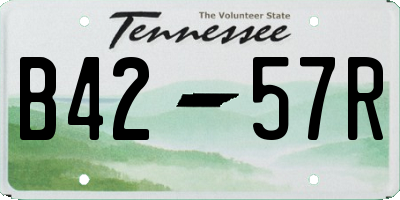 TN license plate B4257R