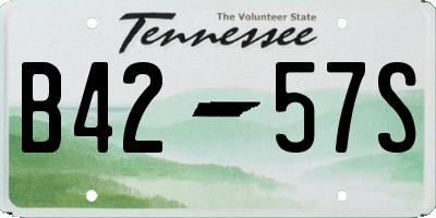 TN license plate B4257S