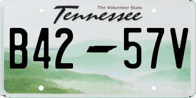 TN license plate B4257V