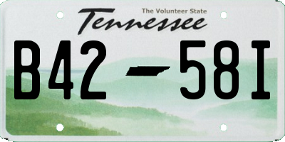 TN license plate B4258I