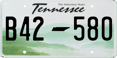 TN license plate B4258O