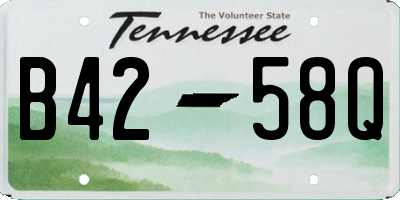 TN license plate B4258Q