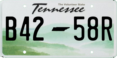 TN license plate B4258R