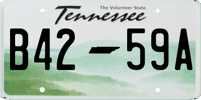 TN license plate B4259A