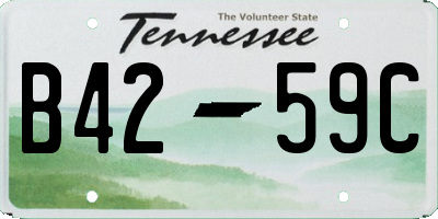 TN license plate B4259C