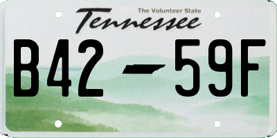 TN license plate B4259F