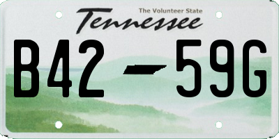 TN license plate B4259G