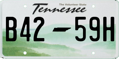 TN license plate B4259H