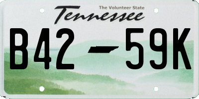 TN license plate B4259K