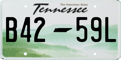 TN license plate B4259L