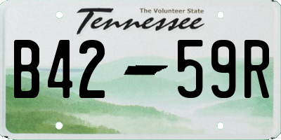 TN license plate B4259R